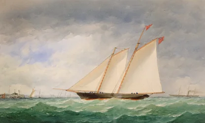 Schooner Yacht off Ryde, Isle of Wight